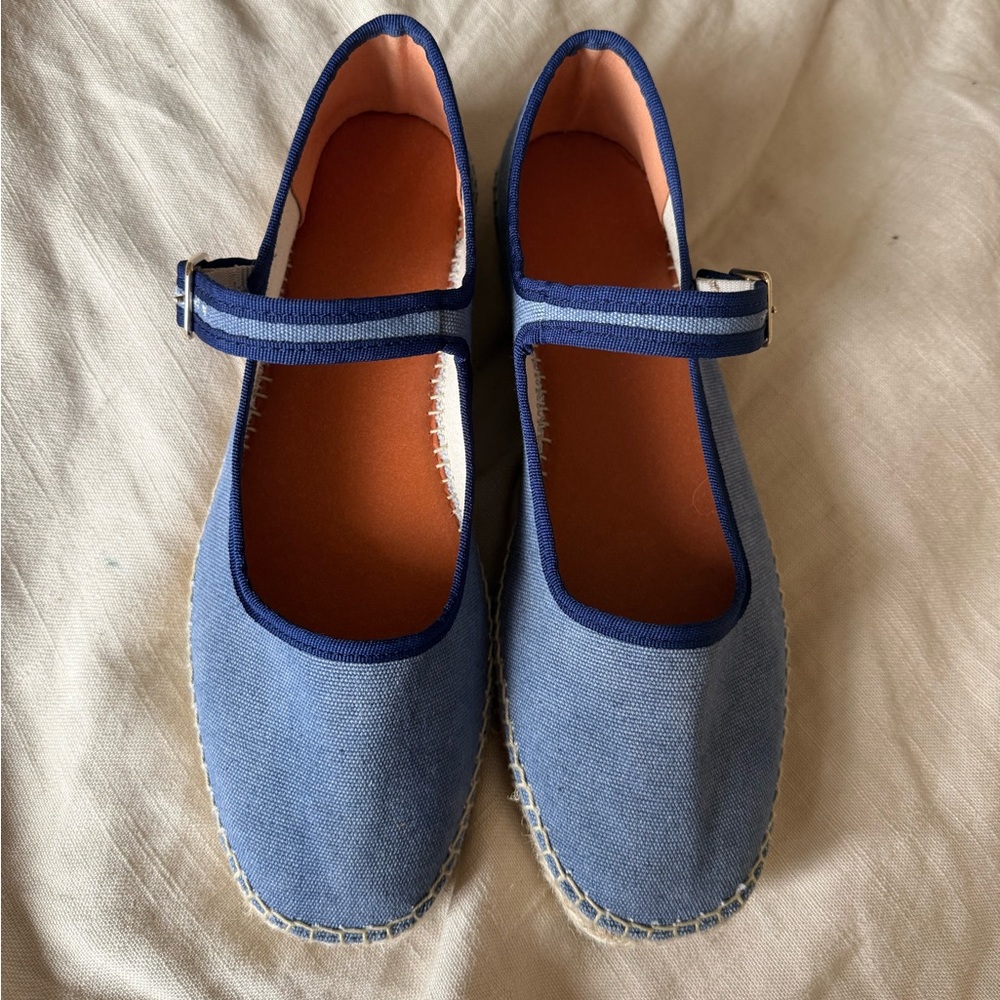 Maeve Navy Canvas Mary Jane Flats